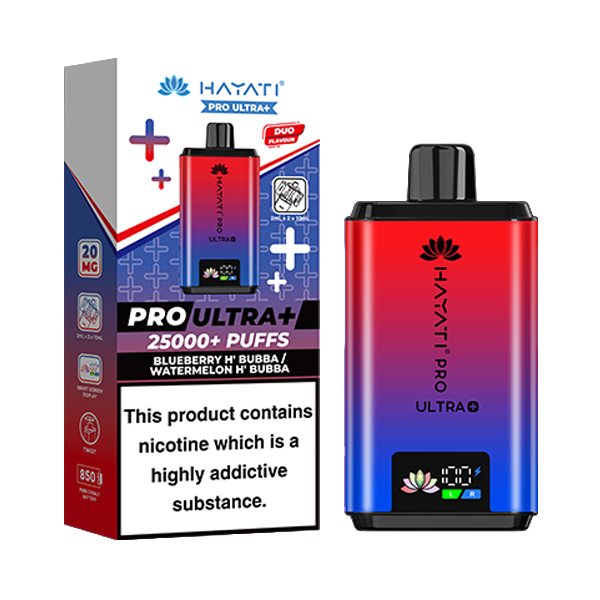 Hayati Pro Ultra Plus 25k Prefilled Pod Kit - Blueberry H'Bubba - Watermelon H'Bubba
