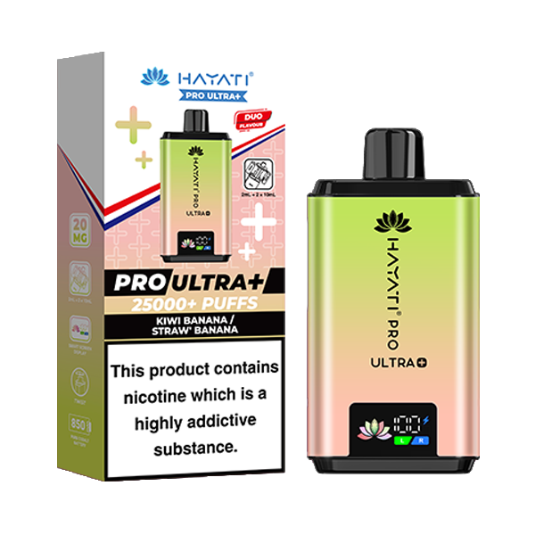 Hayati Pro Ultra Plus 25k Prefilled Pod Kit - Kiwi Banana - Straw' Banana