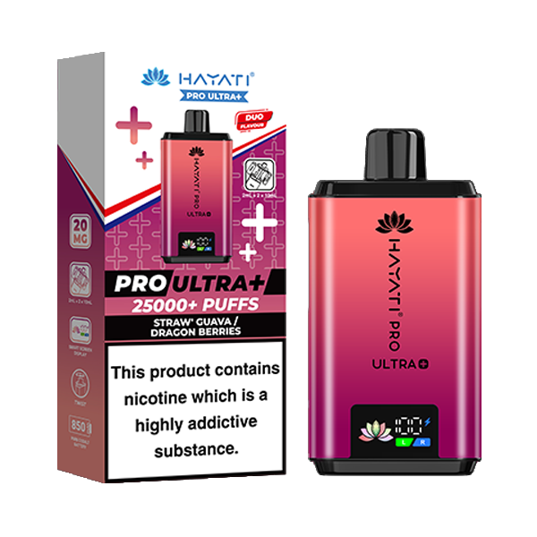 Hayati Pro Ultra Plus 25k Prefilled Pod Kit - Straw' Guava - Dragon Berries